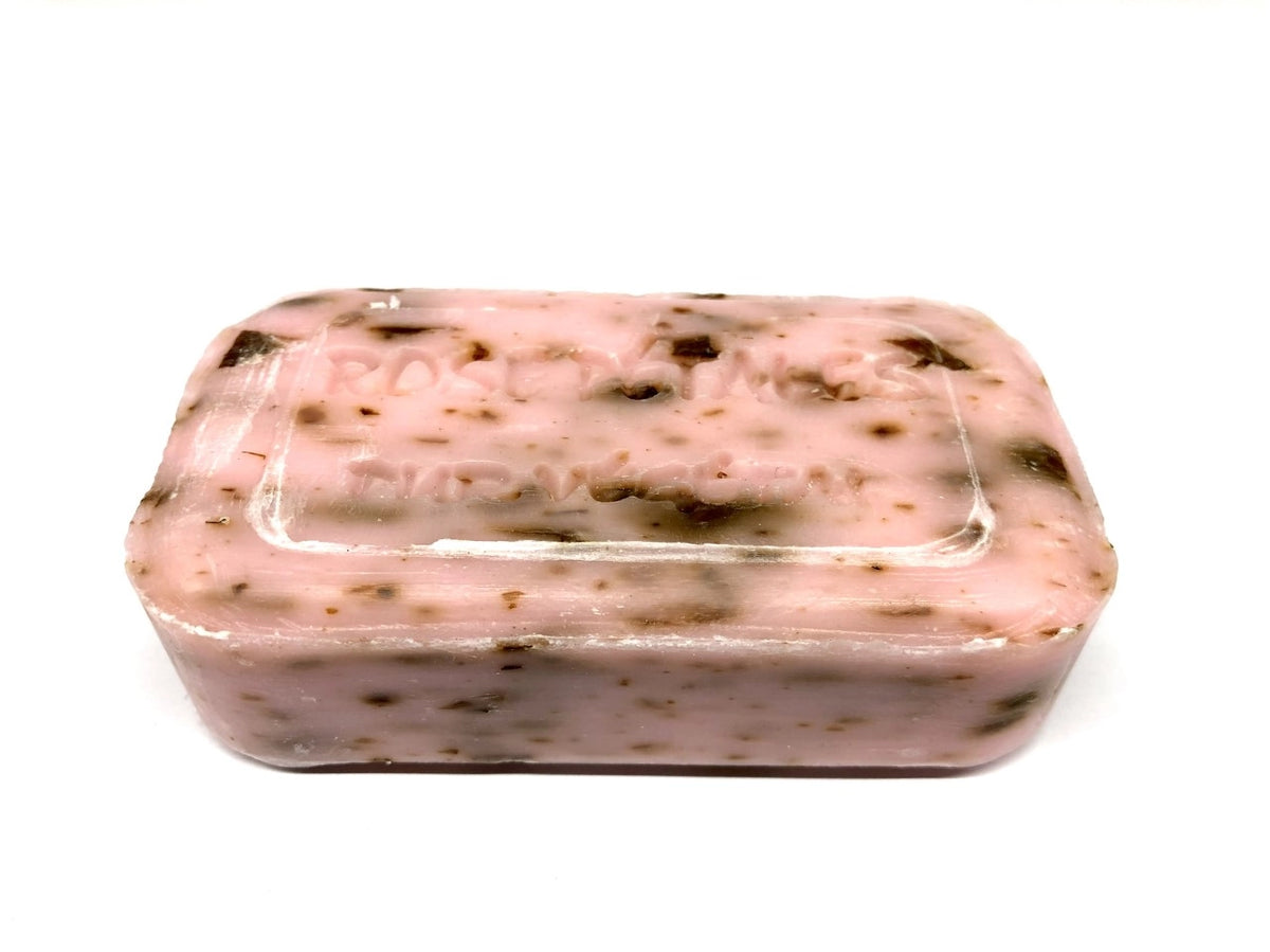 Romantic artisan rose soap for bathroom display and gifting