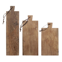 HKLIVING Bread Board Set - Reclaimed Teak Wooden Boards (Set of 3)