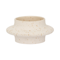 Hea XL tealight holder in speckled off-white by Urban Nature Culture