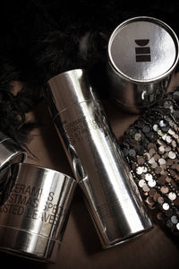 HKLIVING Christmas candle gift packaging in silver with sequins – festive product styling
