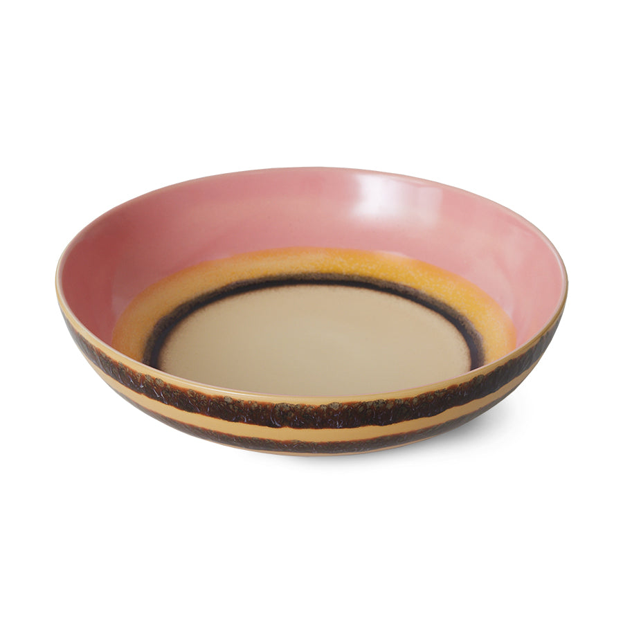 HKLIVING serene salad bowl showing layered glaze interior
