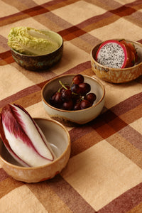 sunbeam tapas bowl by hkliving used for snacks on a retro table setting
