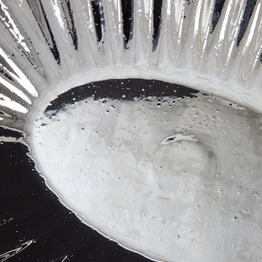 close-up detail of reflective chrome glaze on hkliving new classics plateau