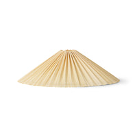 ivory pleated bamboo lampshade by HKLIVING with wide textured plissé shape