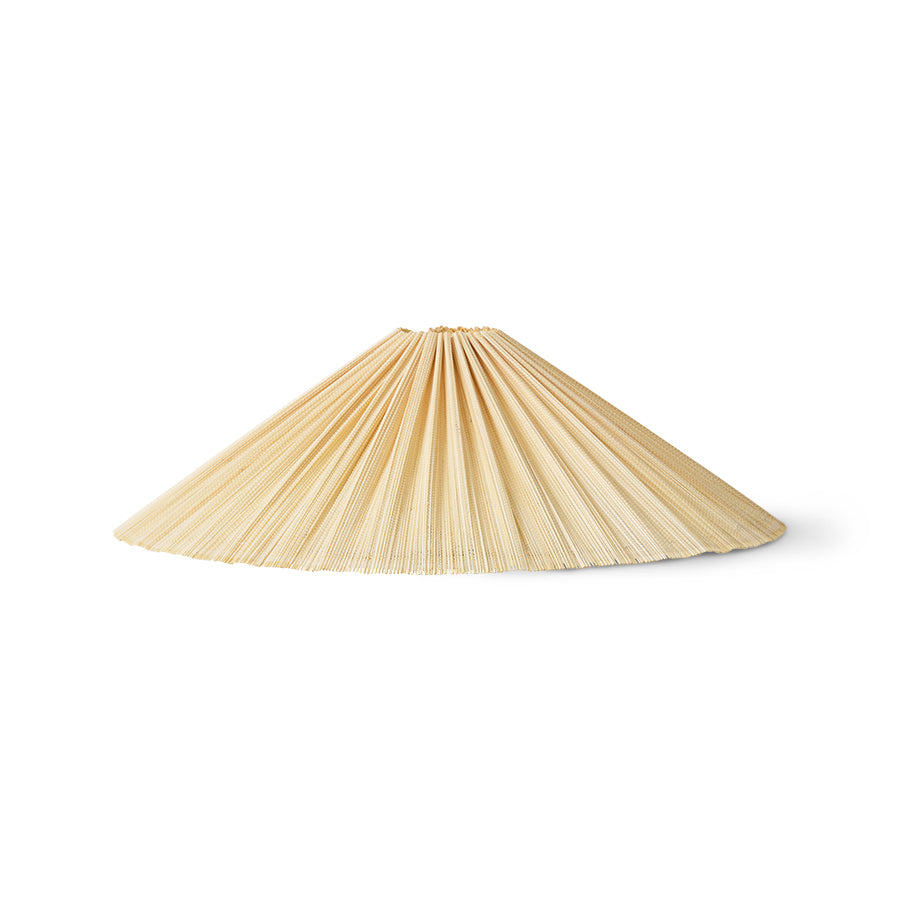 ivory pleated bamboo lampshade by HKLIVING with wide textured plissé shape