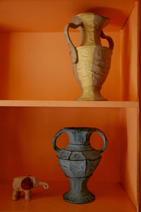 HKLIVING new classics cream vase displayed on shelf with textured finish for warm neutral decor
