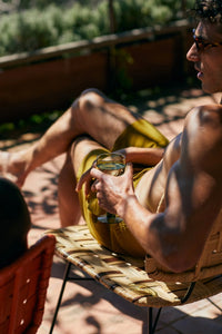 natural rattan lounge chair by hkliving styled outdoors with relaxed seating
