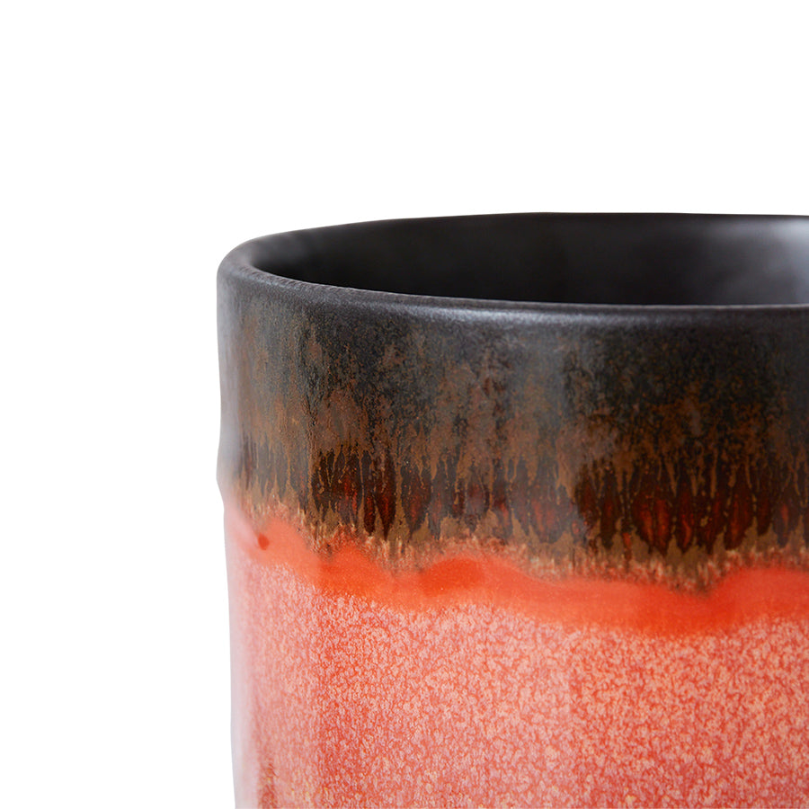 close up of reactive glaze on HKLIVING retro flower pot
