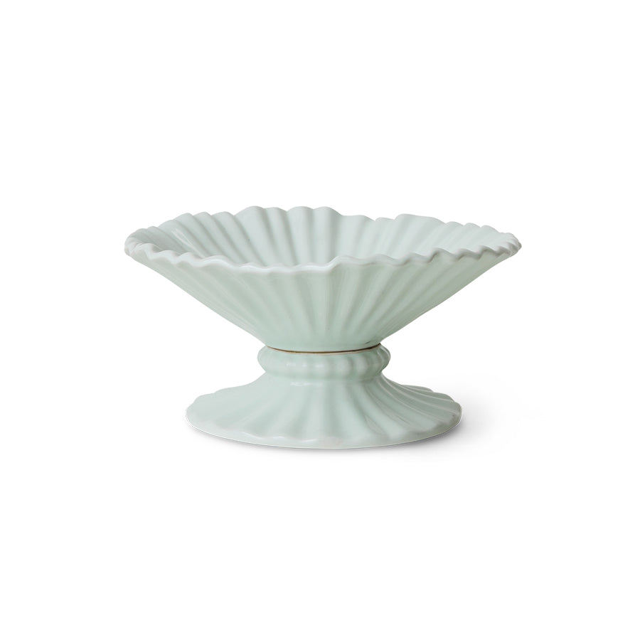 hkliving ribble bowl medium 20cm front view product cut out in ice blue glaze
