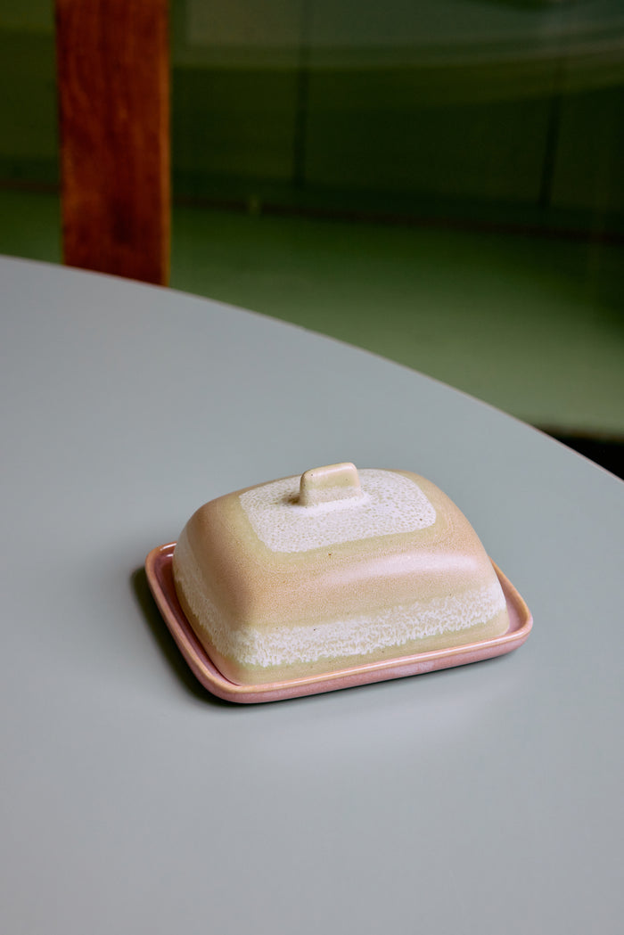 HKLIVING Skyline butter dish styled on dining table – lifestyle shot