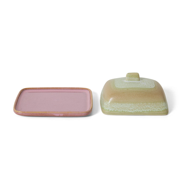 HKLIVING Skyline butter dish – tray and lid separated