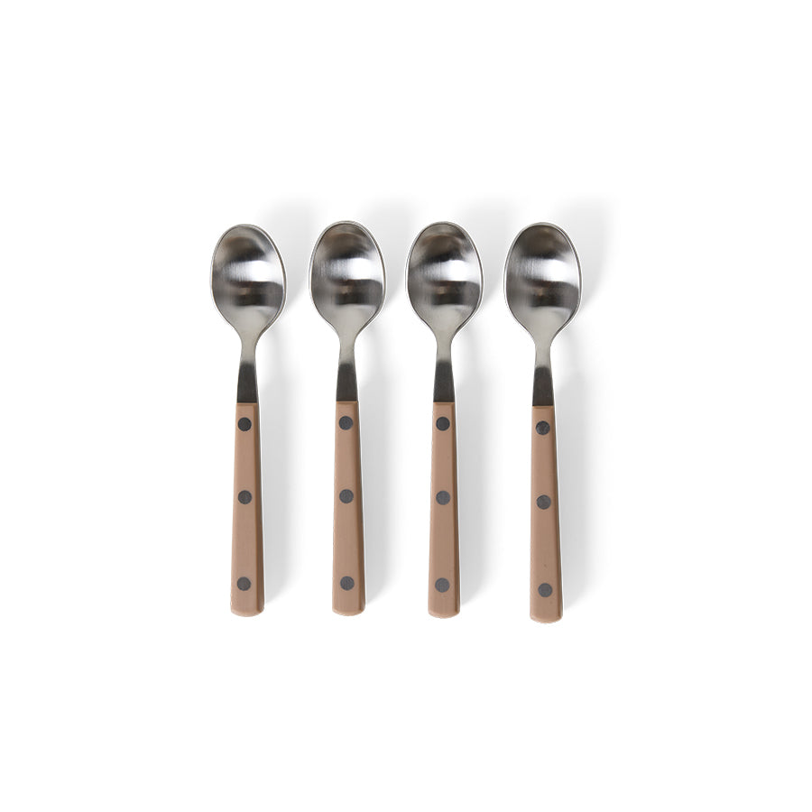 HKLIVING taupe tea spoons set of four front view product image
