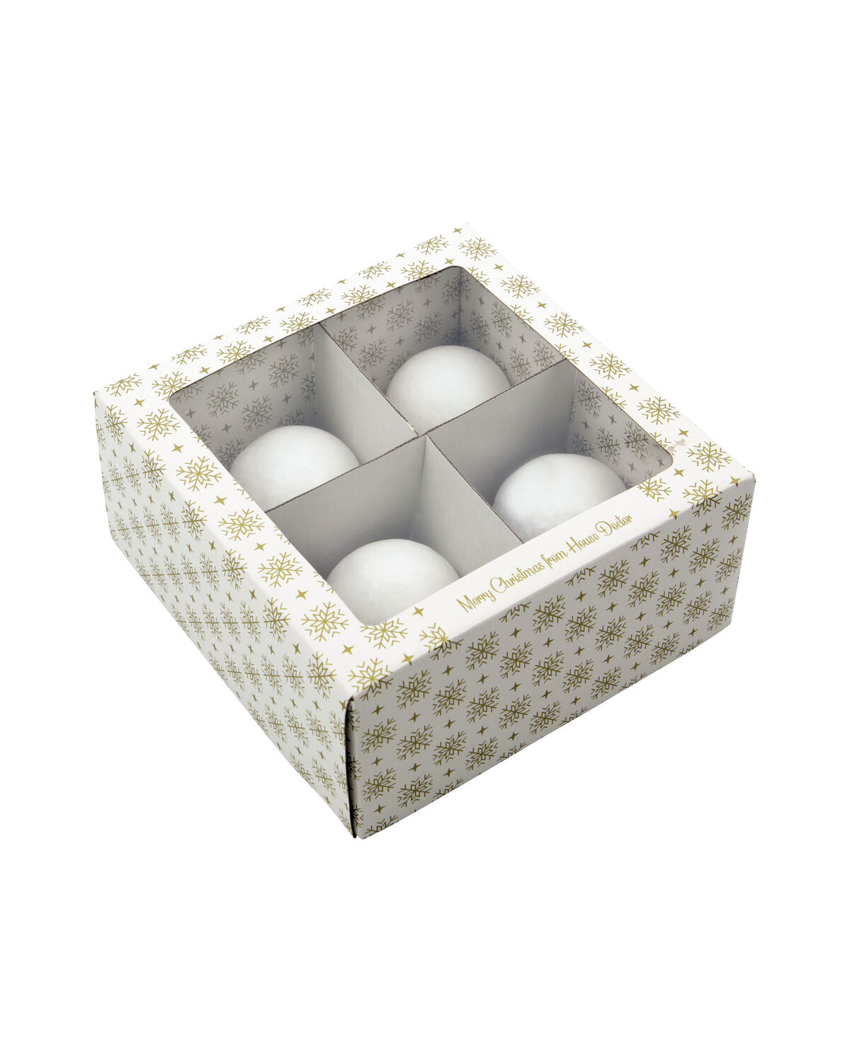 House Doctor Circulo baubles in their four-compartment printed gift box