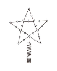 House Doctor Connect star tree topper in dark antique copper with clear beads and a spiral base