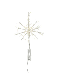 House Doctor Glow white starburst tree topper, front view