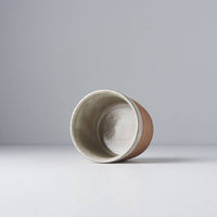 Grooved Mug Grey & Dark Clay Base