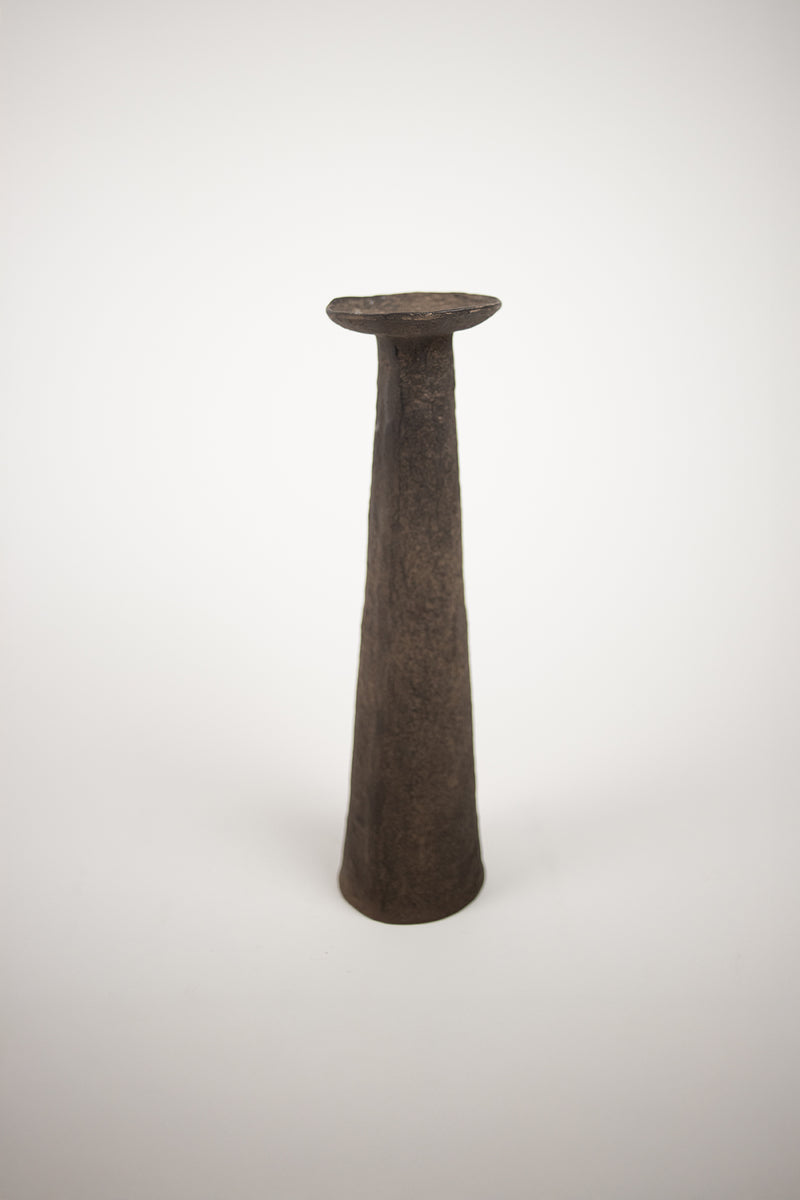 Indi dark rustic pillar candle holder by Olsson & Jensen, 46 cm