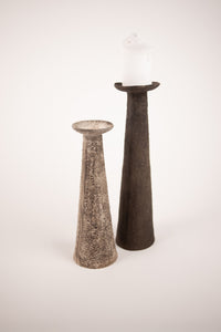 Light and dark Indi pillar candle holders by Olsson & Jensen together