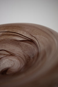 Close-up of the swirls in the Jade glass bowl by Olsson & Jensen