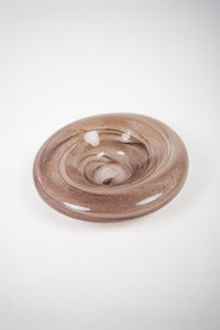 Jade swirled glass ring bowl in smoky mauve by Olsson & Jensen