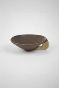 Jin stoneware bowl with a brown and beige reactive glaze by Olsson & Jensen