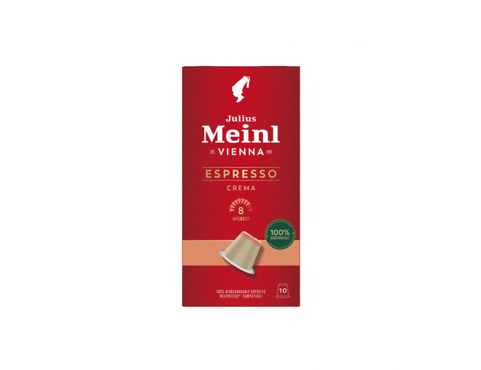 Espresso Crema Biodegradable Coffee Capsules 10x5.6g – Julius Meinl for Nespresso