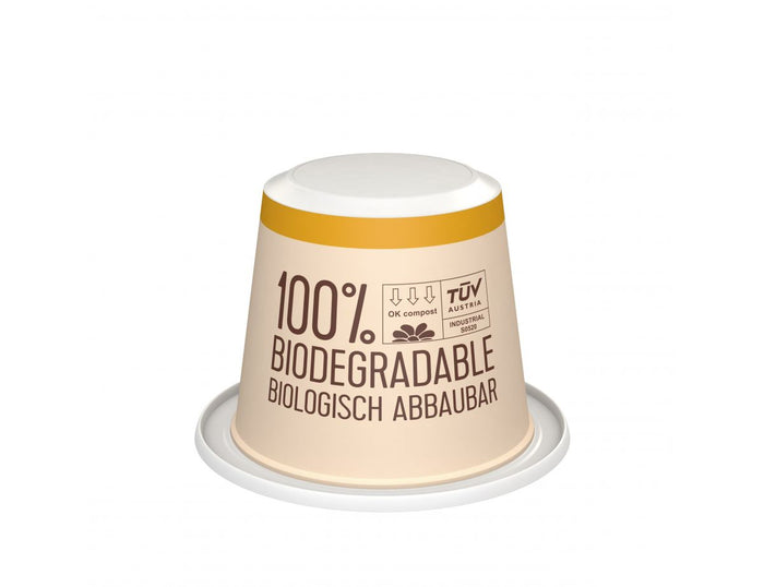 Sustainable decaf coffee capsules with creamy flavour and cereal aroma
