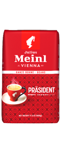 Julius Meinl Präsident coffee beans with creamy balanced flavour