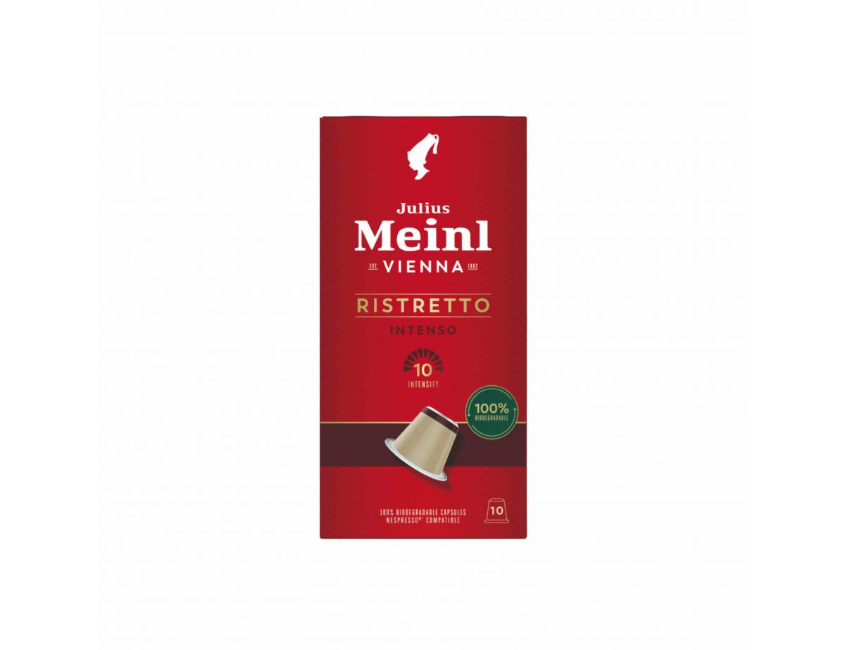 Julius Meinl Ristretto Intenso biodegradable coffee capsules pack – Nespresso compatible