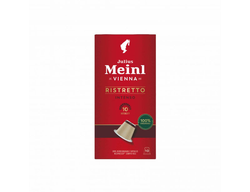 Julius Meinl Ristretto Intenso biodegradable coffee capsules pack – Nespresso compatible