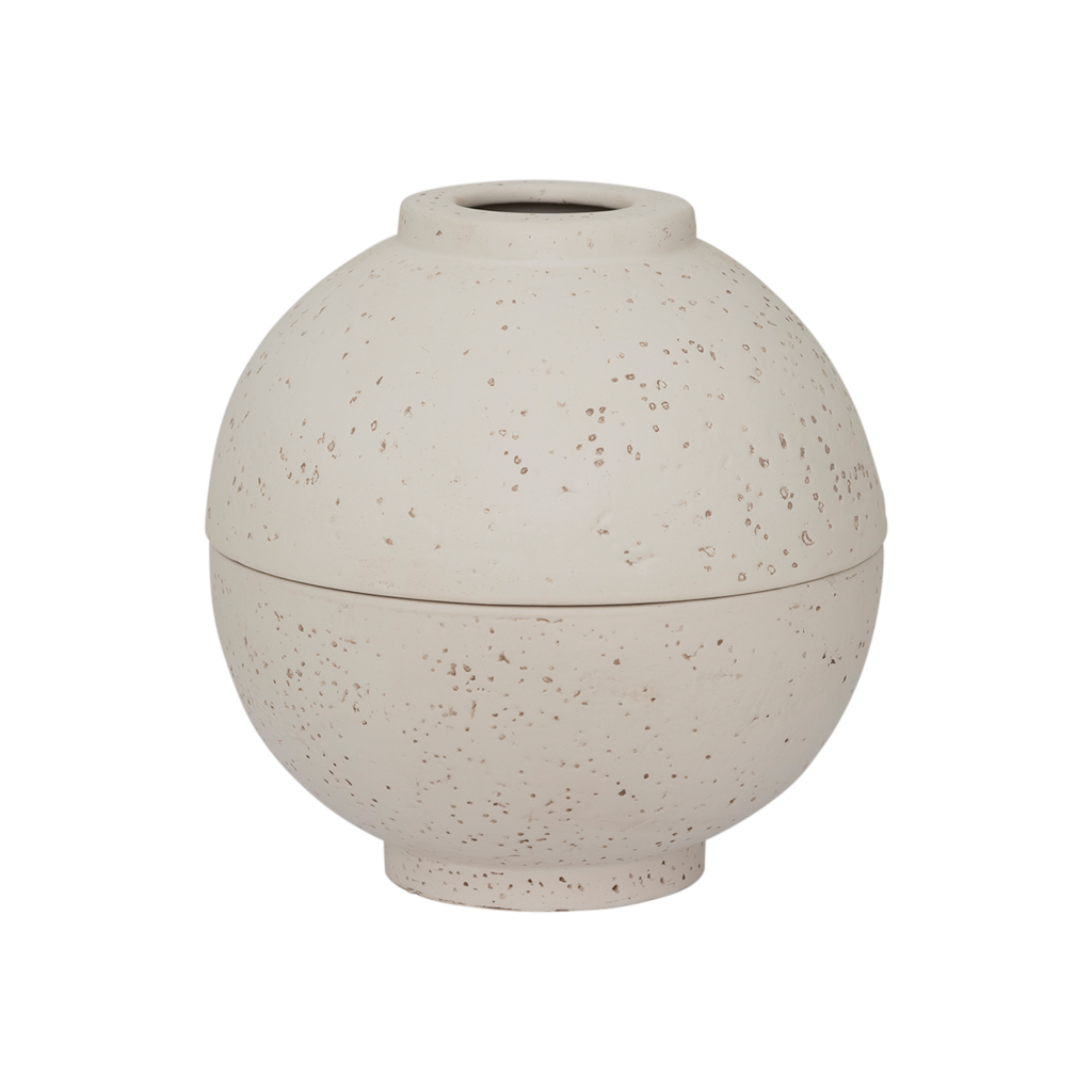 Kiri spherical reed diffuser holder in speckled off-white by Urban Nature Culture