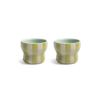 pair of &klevering circus small green espresso cups cut-out front view
