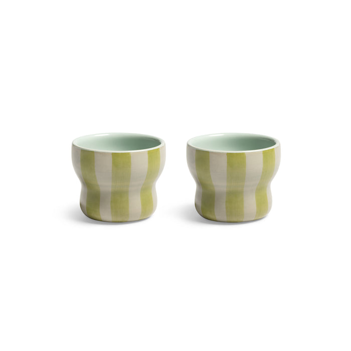 pair of &klevering circus small green espresso cups cut-out front view
