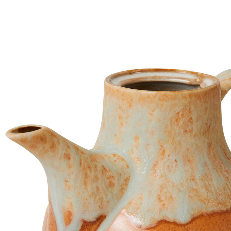 Coffee Pot, Dunes, Orange Brown Beige, 70s Ceramics by hkliving