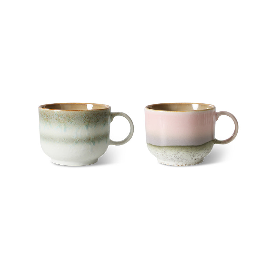 hkliving 70s Ceramics Large Tea Mugs - Odyssey & Nova (Sets of 2 or Individual Mugs)