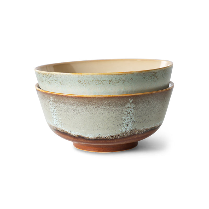 70s Ceramics Ramen Bowls - Set of 2 by hkliving (Verge or Ascend)