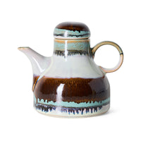 70s Ceramics Coffee Pot in Chocolate by HKLIVING – Retro Drip-Glaze Stoneware