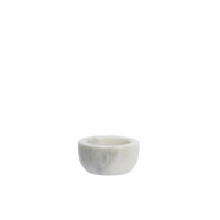 white marble bowl cutout showing smooth rounded shape for jewellery or salt