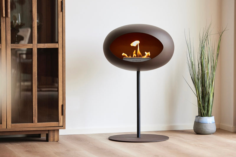 Le Feu Dome Steel Low – Bioethanol Fireplace, Classic Dome