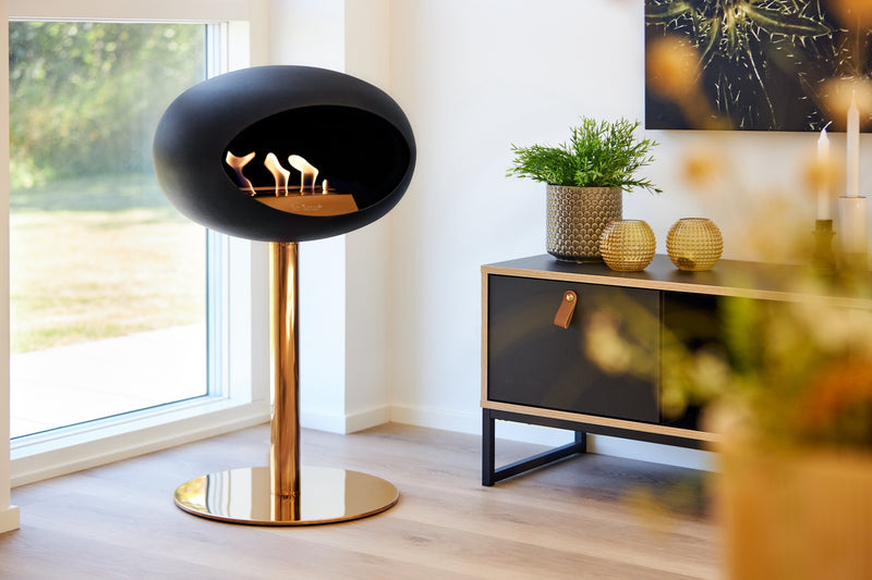 Le Feu Dome Steel Low – Bioethanol Fireplace, Classic Dome