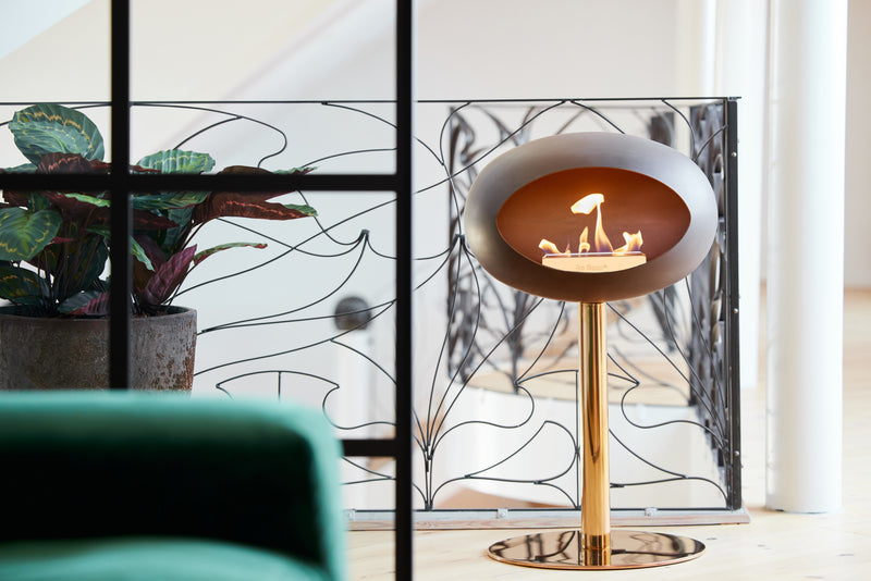 Le Feu Dome Steel Low – Bioethanol Fireplace, Classic Dome