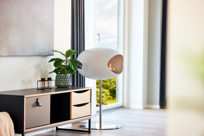 Le Feu Dome Steel Low – Bioethanol Fireplace, Classic Dome