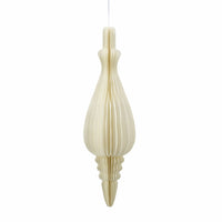 Lene Bjerre Passia teardrop honeycomb paper ornament in off white, 17 x 50cm