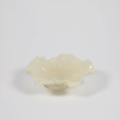 Loa vanilla glass bowl on a foot by Olsson & Jensen
