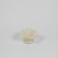 Loa vanilla hand-blown glass ruffled tealight holder by Olsson & Jensen