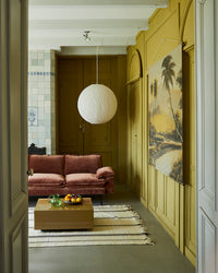 2-Seater Retro Sofa, Deep Terracotta Rust Velvet, Royal Velvet magnolia by HKLIVING