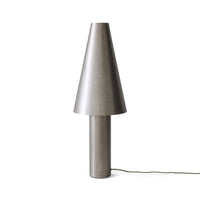 HKLIVING matte silver metal cone table lamp, shown against a white background