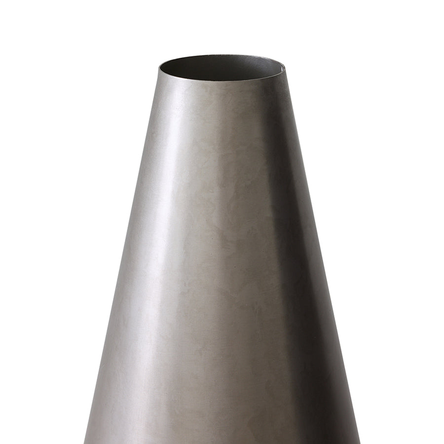 close-up of the tapering cone shade on the HKLIVING metal table lamp
