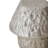 close-up of rugged cast aluminium texture on hkliving artefact lamp
