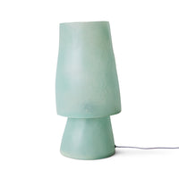 HKLIVING Glassfibre Table Lamp in Petrol Blue on white background showing full elongated silhouette and cord